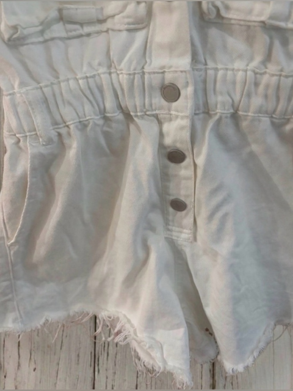 Blank NYC White Utility Short-Sleeve Romper - Picture 4 of 15